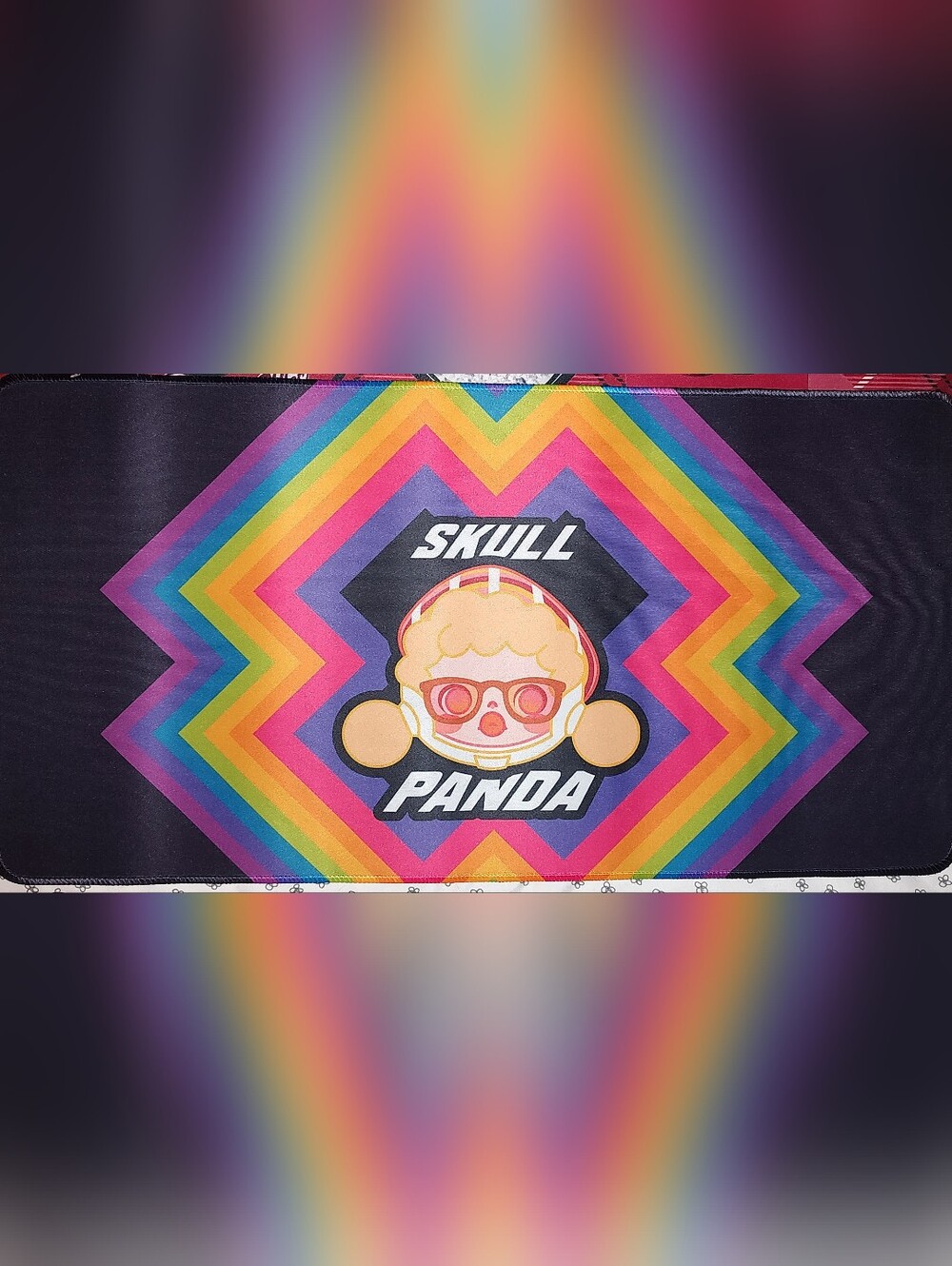 New! Skull Panda Rainbow Graphic Desk Computer Mat 12"X24"